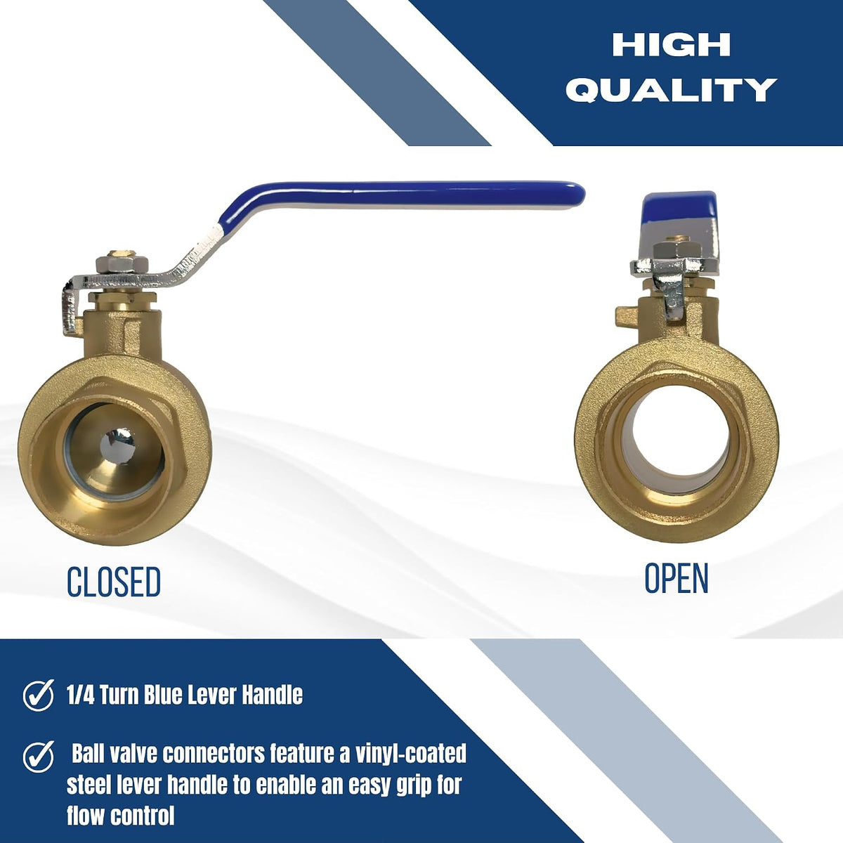 XFITTING 1/2 Inch Sweat Ball Valve, 10 Pieces