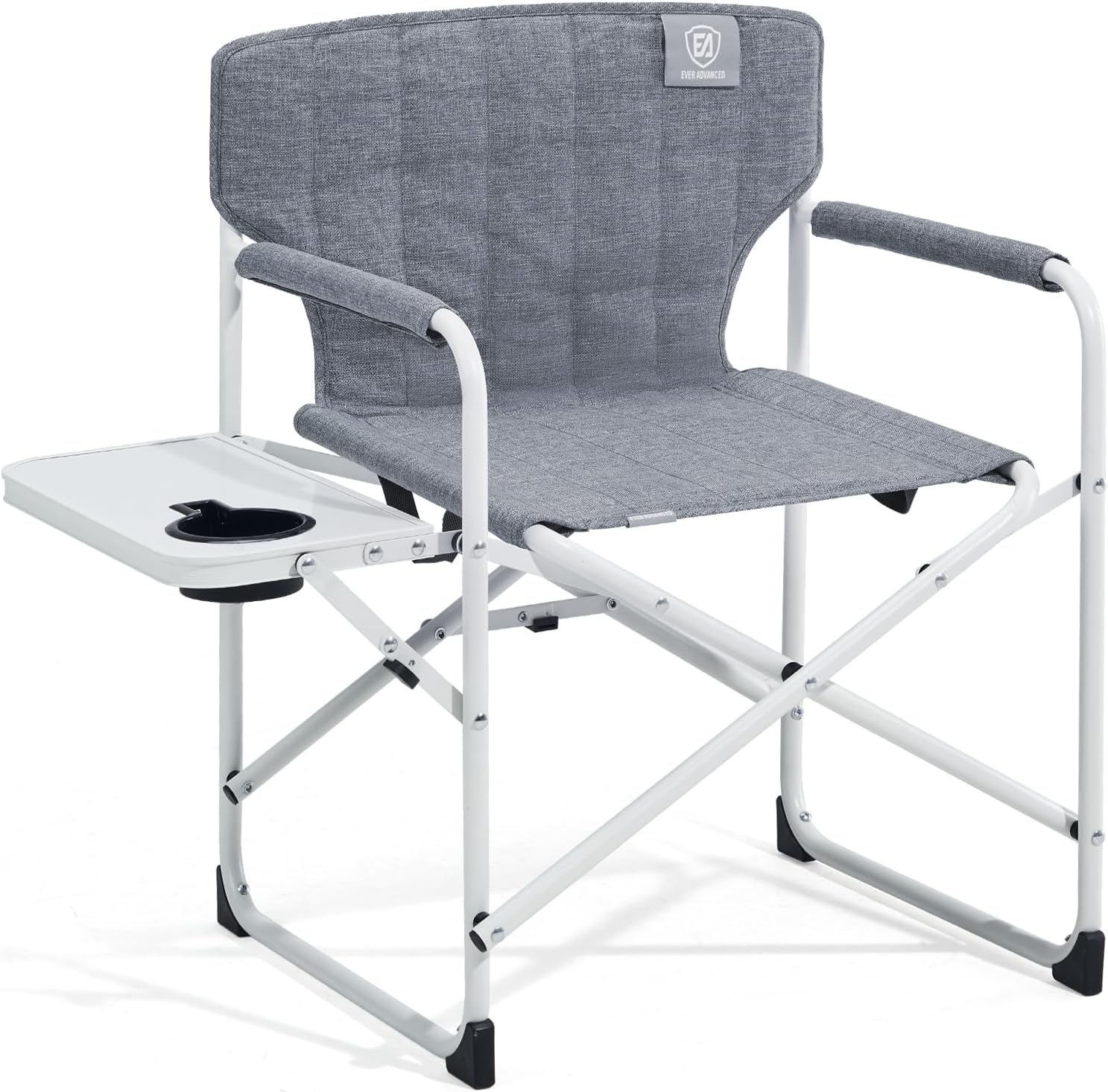 Kids Directors Chair with Side Table, Padded Kids Folding Camping Chair Outdoor with Safety Lock, Lightweight