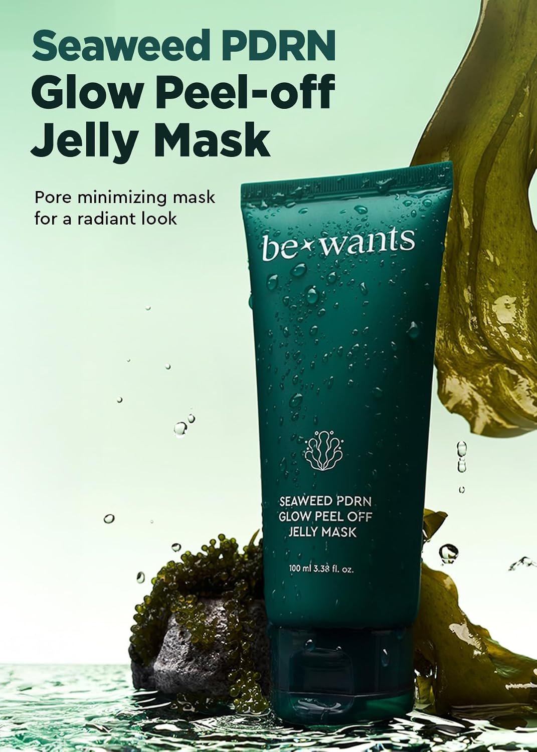 bewants Seaweed PDRN Glow Peel Off Jelly Mask | Pore Minimizing Peel Off Face Mask | Soothing PDRN Skincare & Vegan