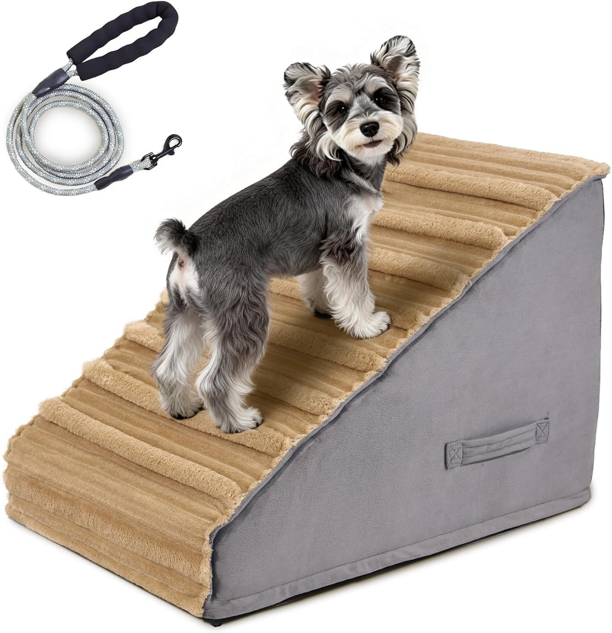 Dog Stairs for Small Dogs, 3-Step Pet Stairs with Non-Slip Bottom,Indoor Pet Steps for Cats,Comfort, Durable Washable