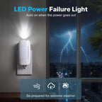3 Pcs LED Emergency Lights for Home Power Failure Night Light Dusk to Dawn