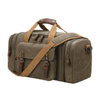Waxed Canvas Duffel Bag 50L, Army Green