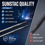 Sunstac E6011 Carbon Steel Welding Rod, 1/8" 5LB