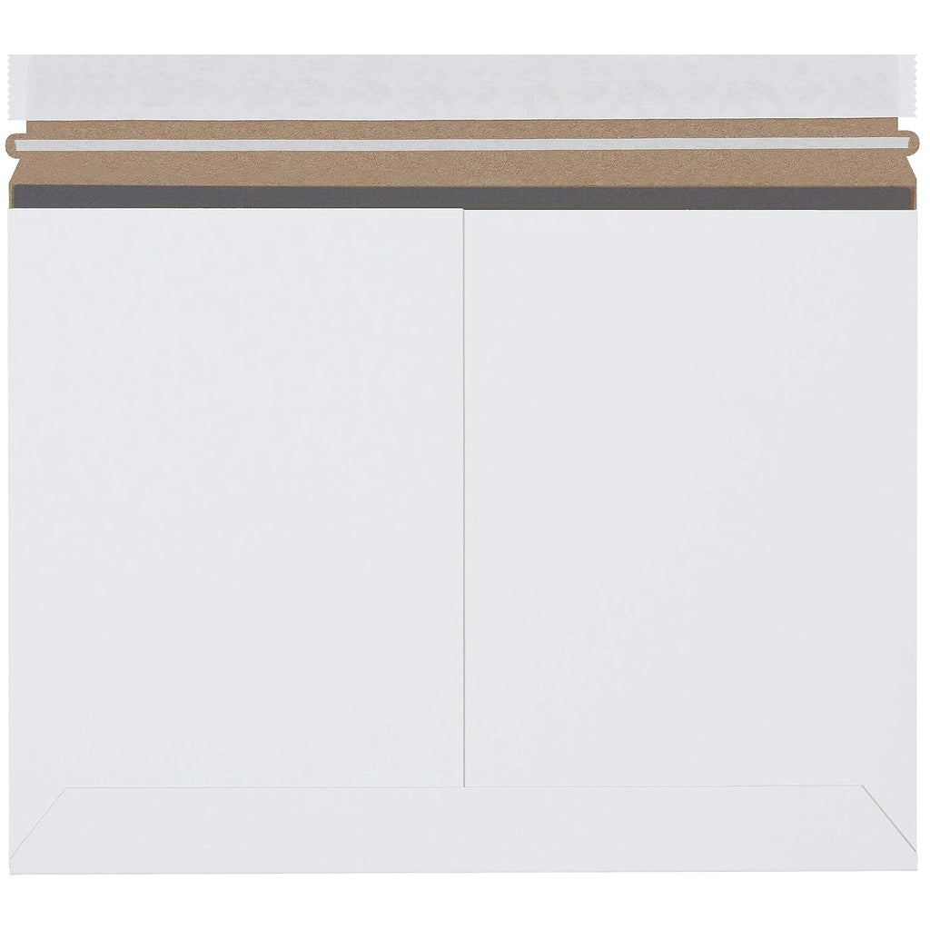 12 1/4 x 9 3/4" White Side Loading Stayflats Lite Mailers