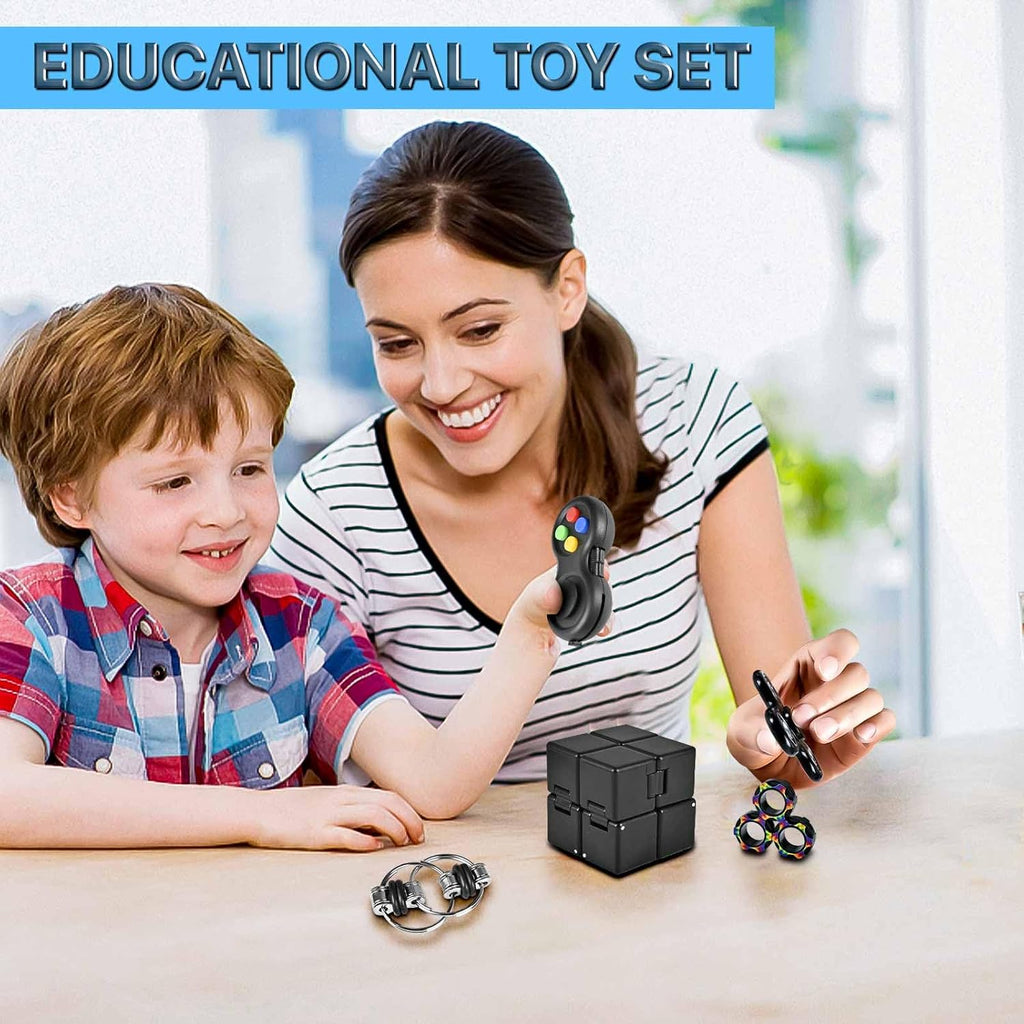 5PC Fidget Toys Adults Set Fidgets for Classroom Must Have Autism Sensory Pack Figette Cube ADHD Special Treasure