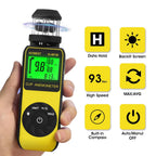 Handheld Anemometer Wind Cup 93MPH, AIOMEST 881M Air Flow Speed Meter Gauge