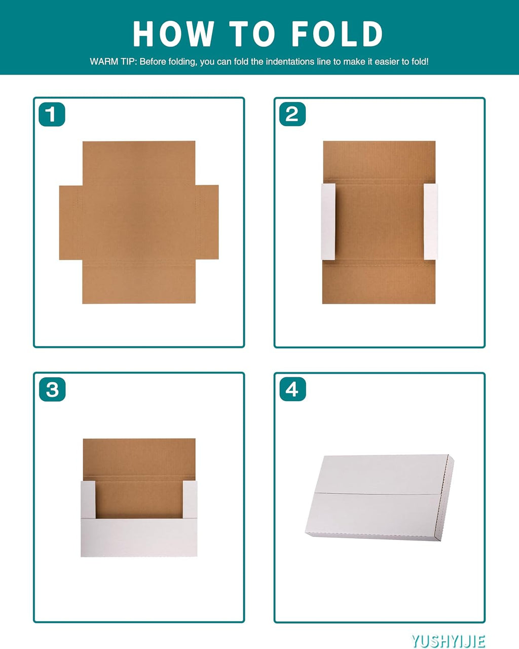 9x6x1.3 inch Small Shipping Boxes for DVD, Book Mailers, 25 Pack