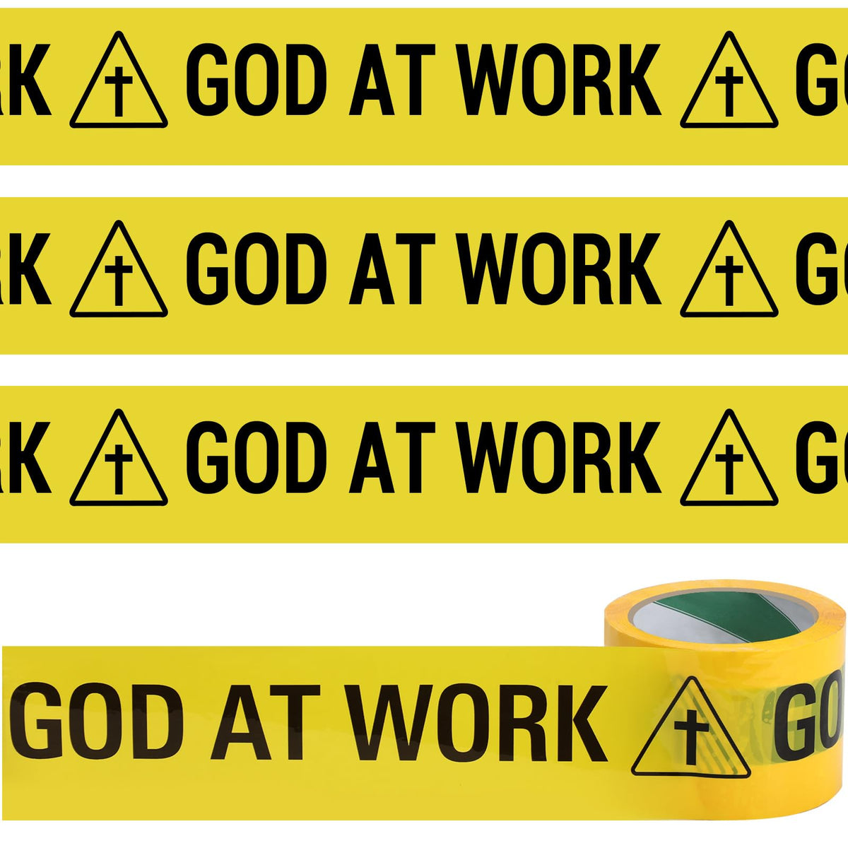 200ft God at Work Caution Tape Religious Construction Tape