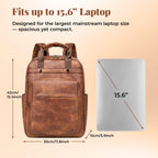 PU Leather Backpack for Women | 17 Inch Laptop Backpack