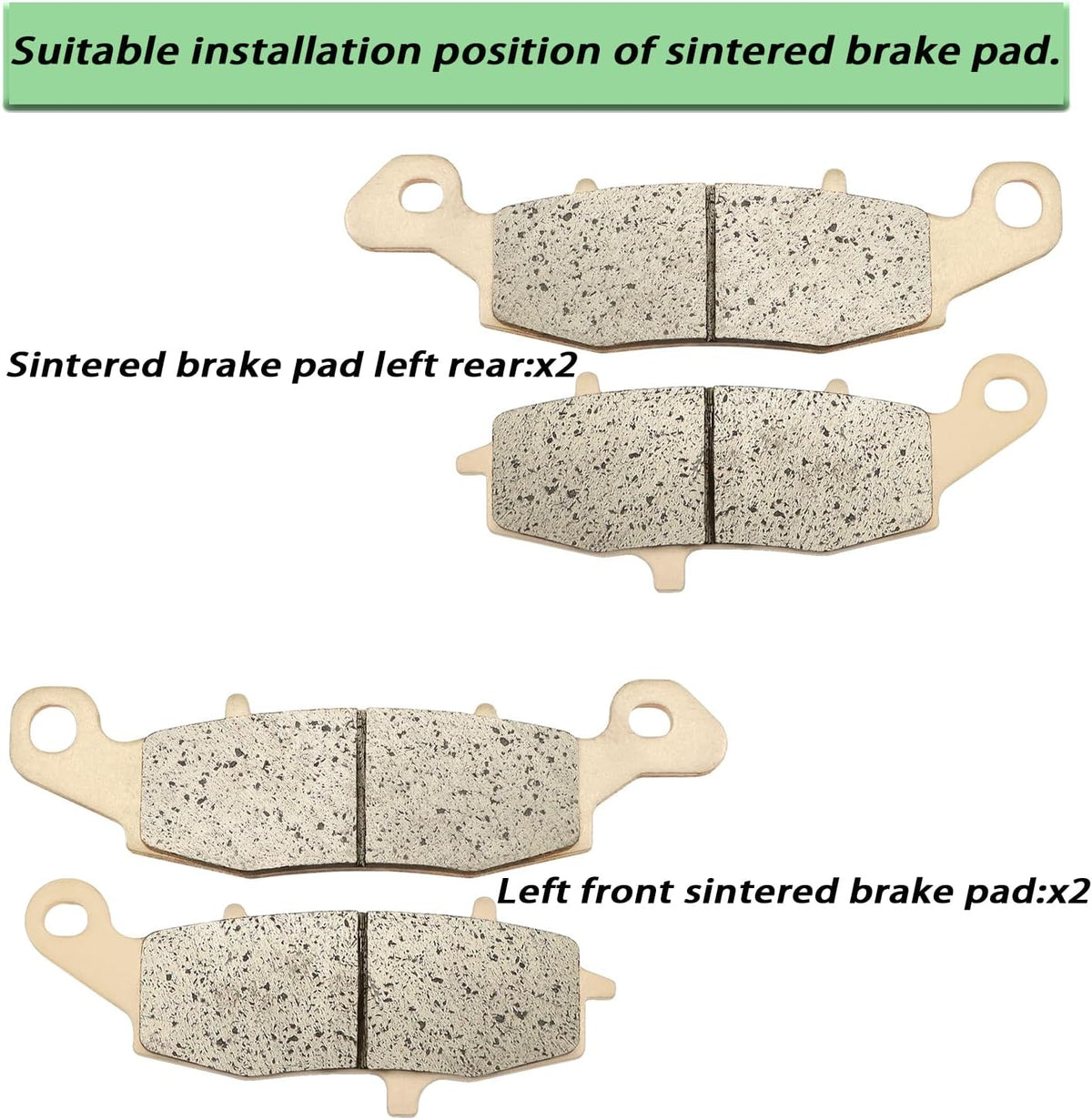 Sintered Brake Pads for Kawasaki VN900 Vulcan 900 Classic/Classic LT 06-14