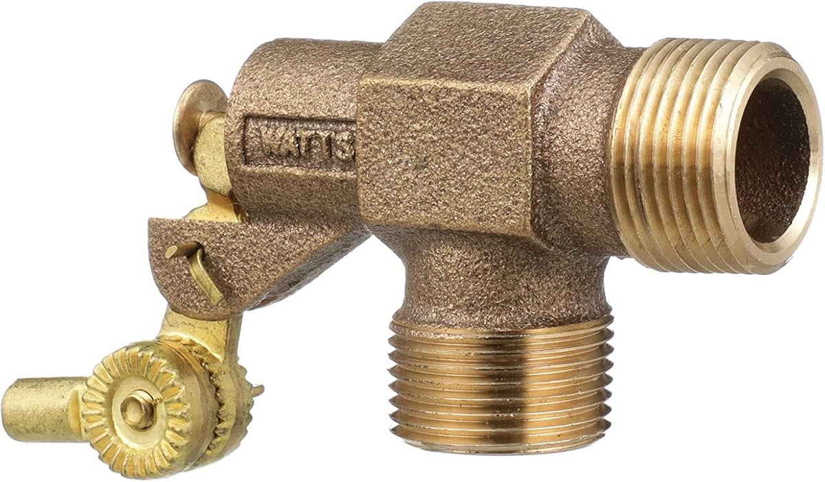Watts ST1000 1" Bronze Standard Duty Float Valve Male NPT Machined Flange