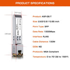 ipolex Gigabit SFP to RJ45 Copper Transceiver 1000Base-T, 1.25G SFP-T Copper SFP Module, for Ubiquiti UniFi UF-RJ45-1G/UACC-CM-RJ45-1G, Cisco, Mikrotik, Netgear, TP-Link, and More(CAT5e/6,100m)