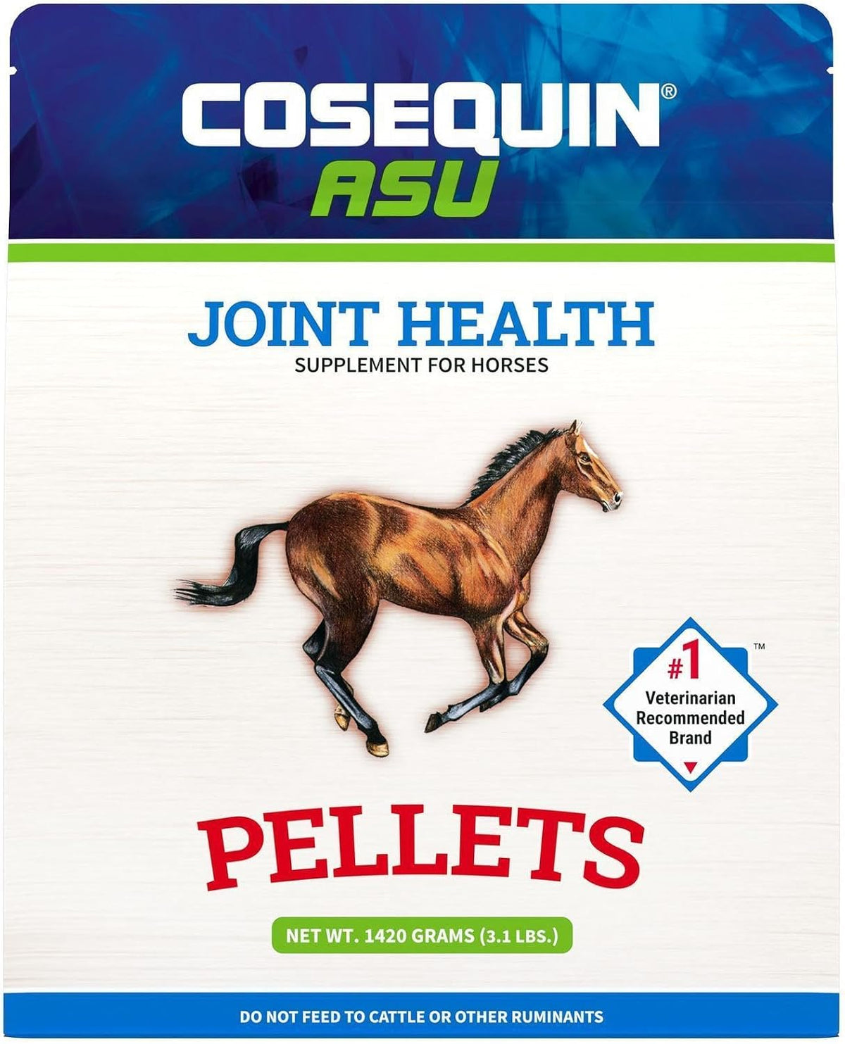 Nutramax Cosequin ASU Horse Joint Supplement + Glucosamine, Pellets, 1420g