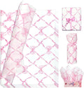 Pink Bow Tissue Paper, Cute Girly Gift Wrapping Tissue Paper For Gift Bags Packaging, Matte Gift Wrap Tissue For