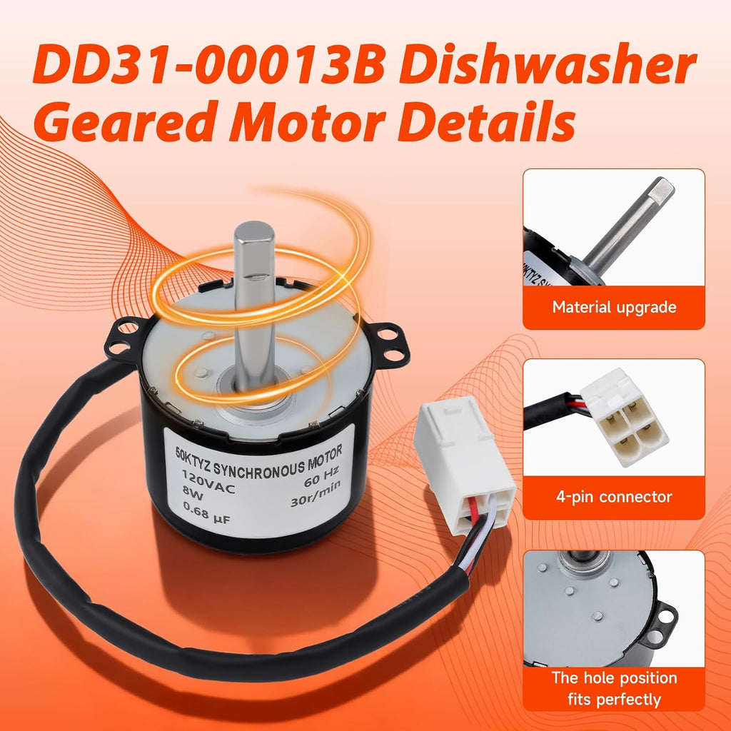 DD31-00013B Dishwasher Spray Arm Motor Compatible with Samsung Models
