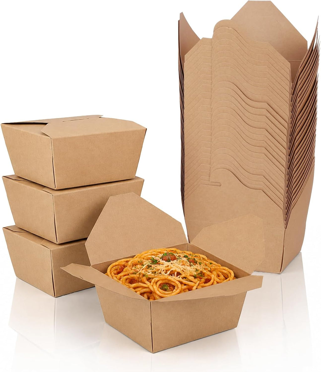 27oz Paper to Go Boxes for Food, 50 Pack Kraft Paper Take Out box