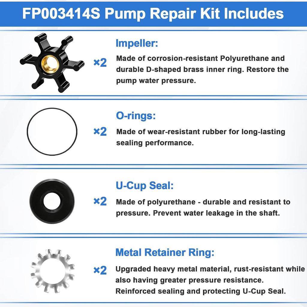 FP003414S-01 Utility Pump Repair Kit Replacemen for Flotec FP0F360AC