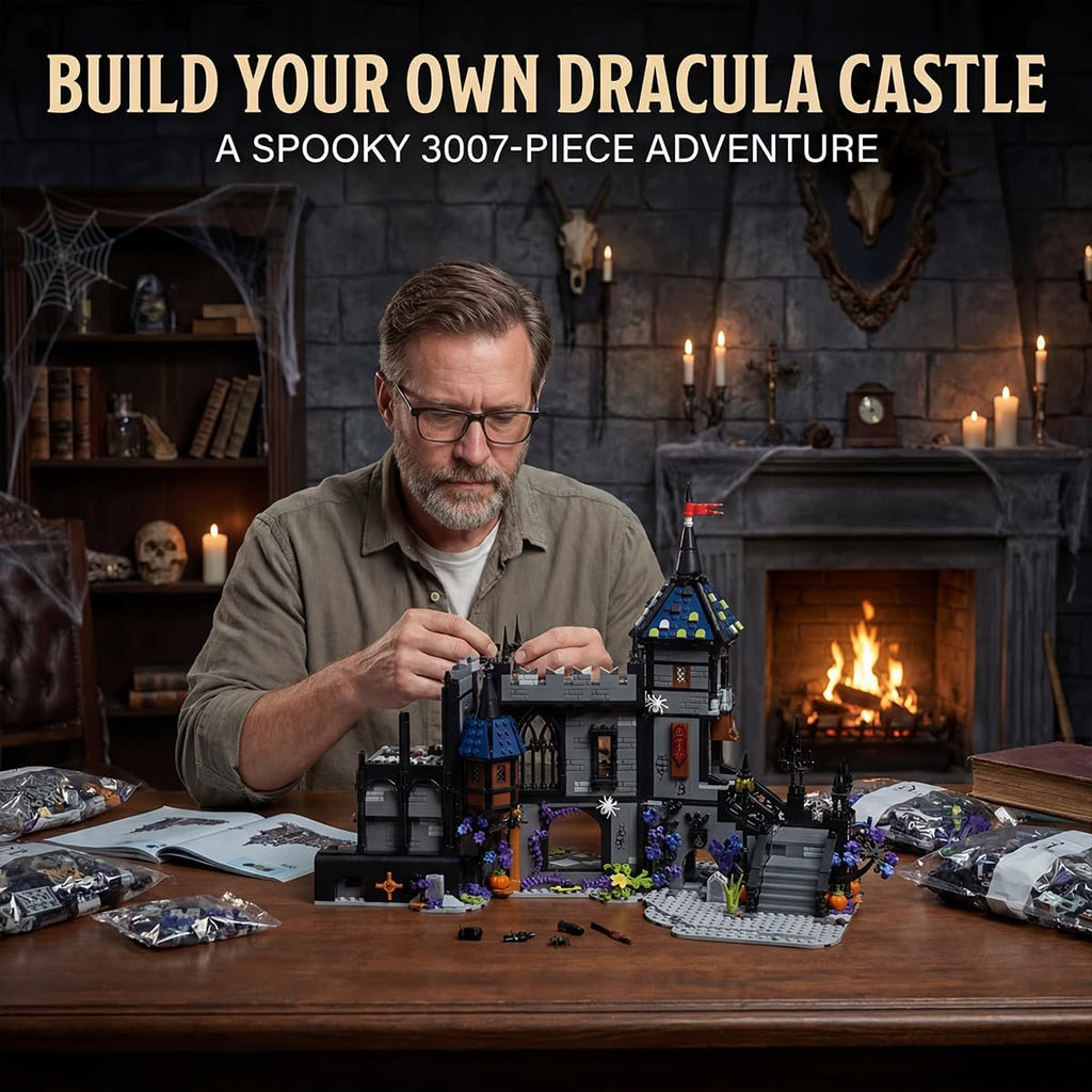 Gothic Dracula Castle - Building Block,3007 PCS Model for Adults 14+
