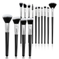 Makeup Brush Set, Premium Synthetic 14 Pcs Makeup Brushes, Travel Makeup Brush Set for Foundation, Concealer, Blush