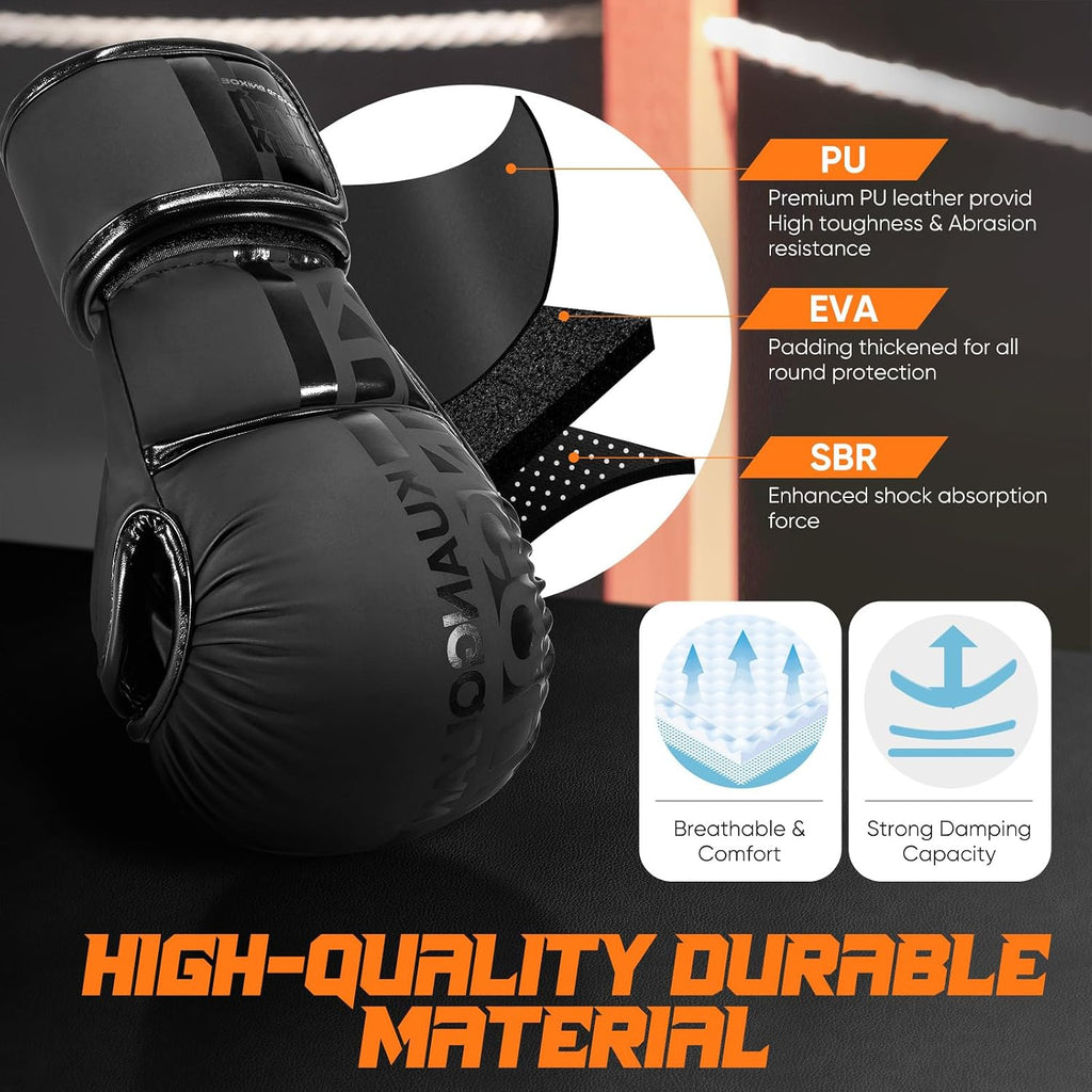 MMA Gloves for Sparring,Muay Thai,Training | Open Palm, Sparring & Grappling Mitts, Martial Arts, Combat Sports