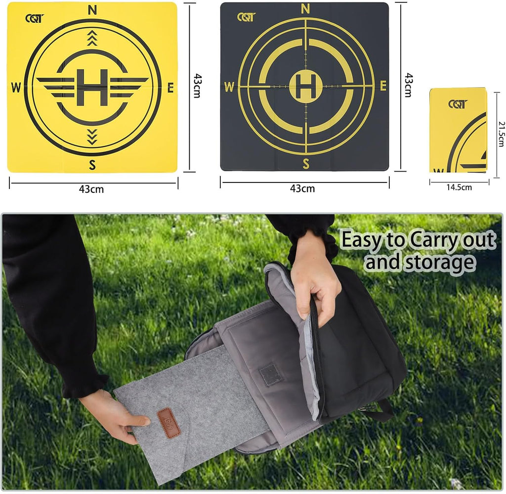 Drone Landing Pad Universal Waterproof Weighted Portable Fast-Foldable Helipad Launch for DJI Mavic 3 Pro/Mini 2
