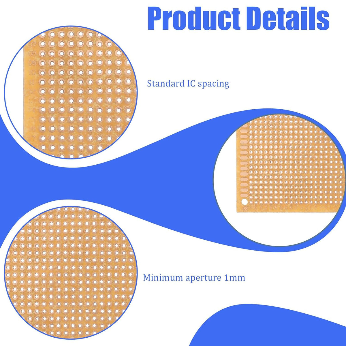 10 PCS 70mm x 90mm PCB Board Prototype Kit, Universal Printed Circuit Board, Copper Stripboards Prototype Perfboard for Electronic Experiment and DIY Soldering Electronic Projects