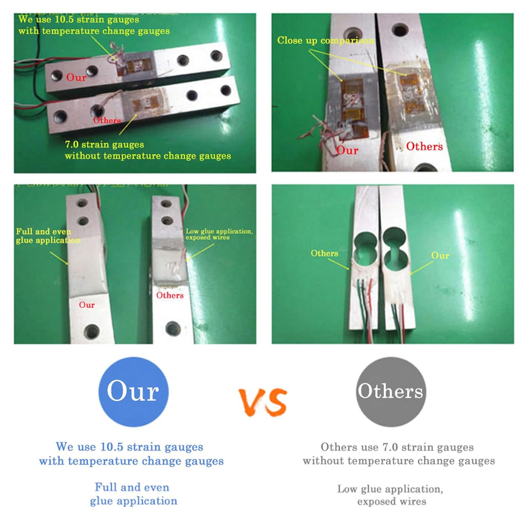 2sets 5kg Load Cell Weight Sensor + HX711 Load Cell Amplifier Module Weighing Sensor Dual-Channel 24 Bit Precision A/D Module