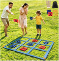 Giant Tic Tac Toe Bean Bags Toss Games, 4FT x 4FT Outdoor Yard Game with 10pcs Bean Bags for Kids Adults and Family