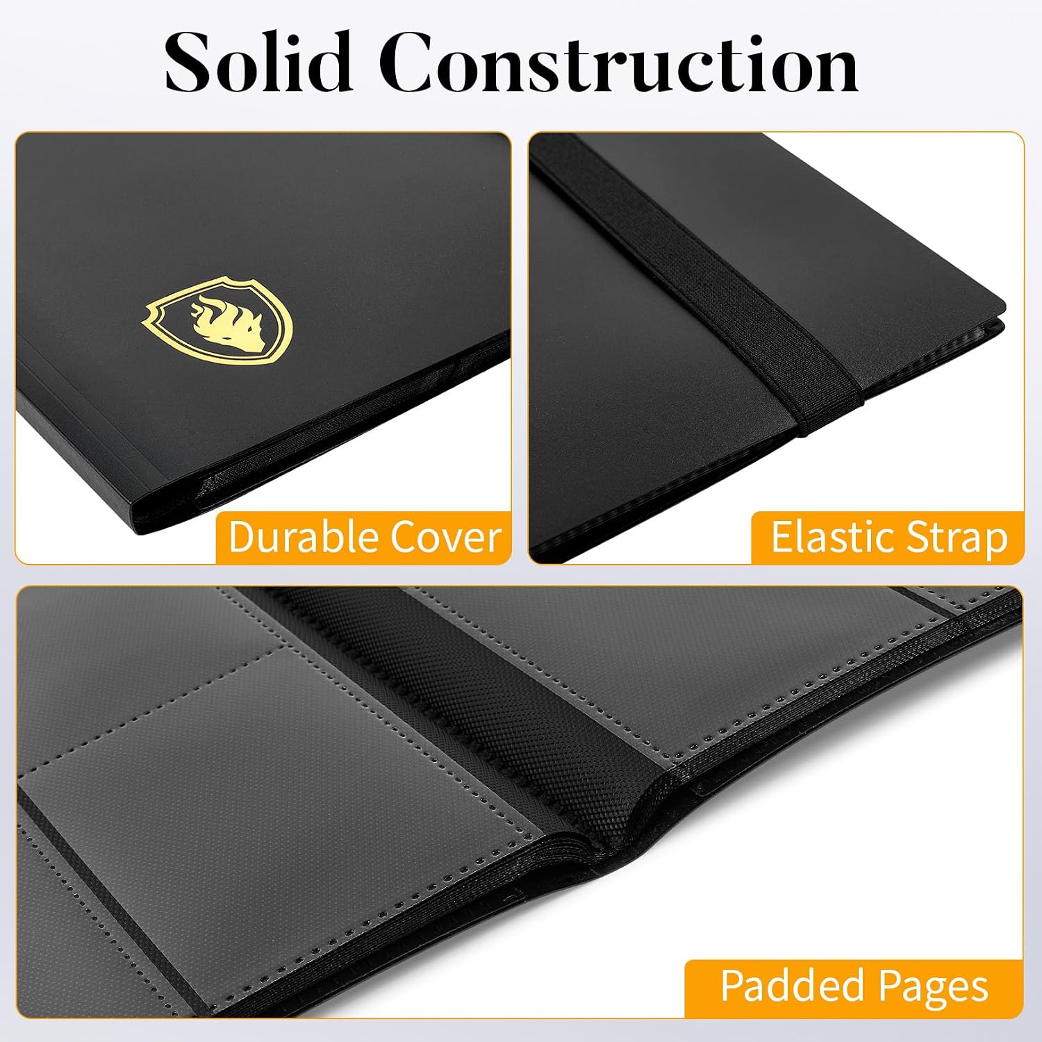 Heavy Duty Card Binder, Fabmaker 9 Pocket Trading Card Binder for 360 Cards | Sleek Side-Loading Card Album, Sturdy