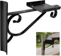 Single Mailbox Bracket for 3" Round Post, Decorative Cast Aluminum Mailbox Mounting Bracket, Large (S) Scroll
