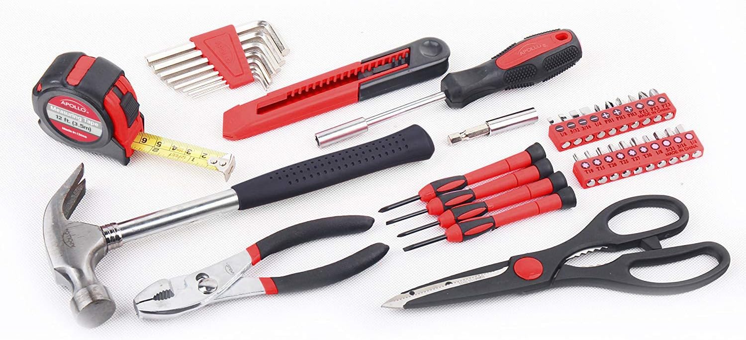 Tools Original 39 Piece General Household Tool Set in Toolbox Storage Case with Essential Hand Tools for Everyday