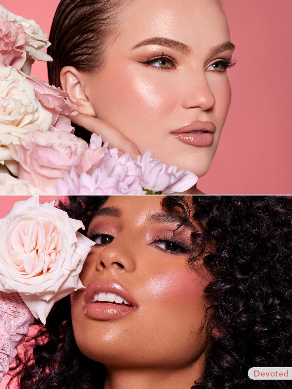 Color Bloom Dayglow Liquid Blush Makeup for Cheeks Shimmer Finish - Devoted