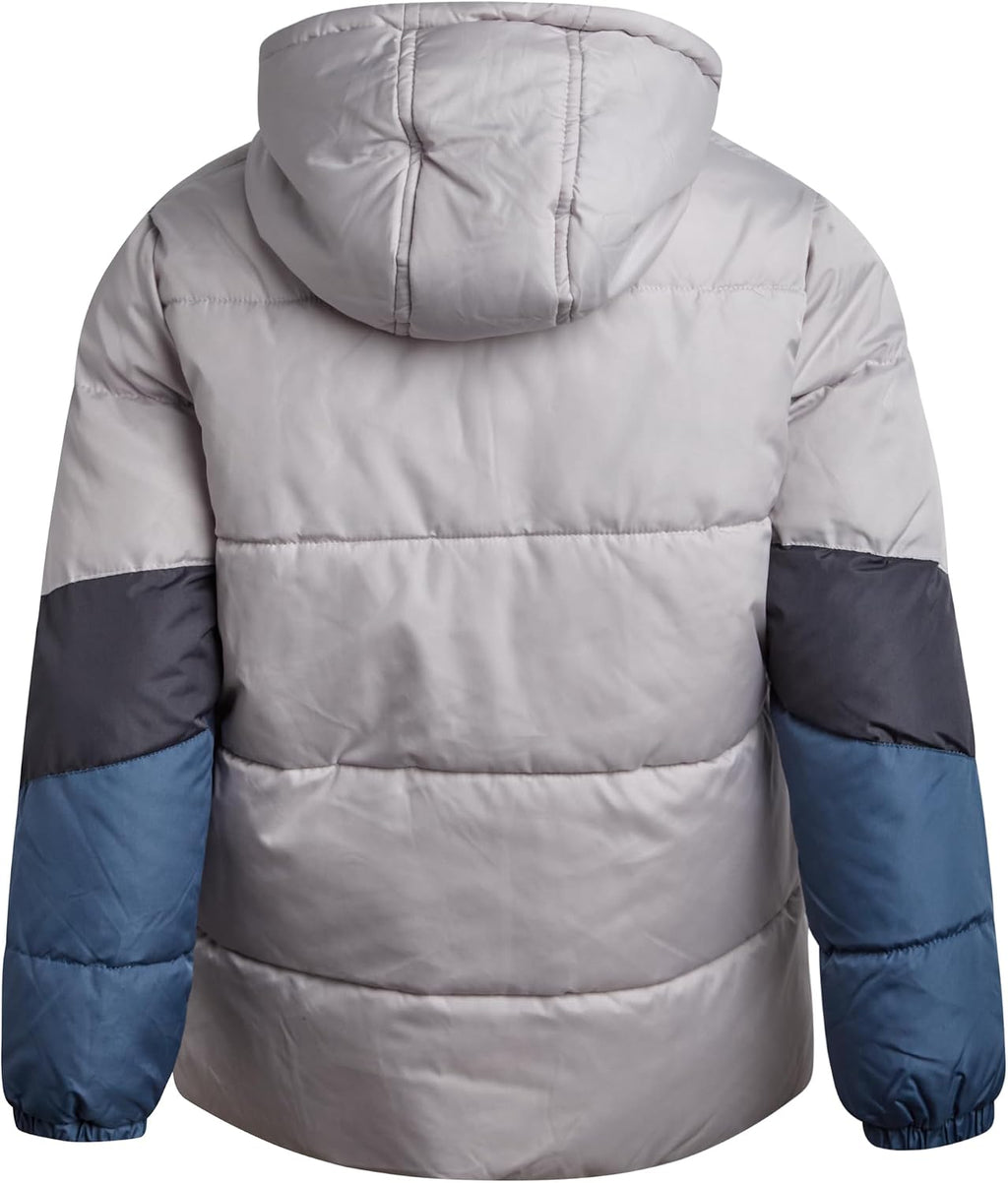 Boys Puffer Jacket Fleece-Lined Winter Coat with Hat | Warm Wind and Water Resistant Outerwear, Soft Cozy Lining for