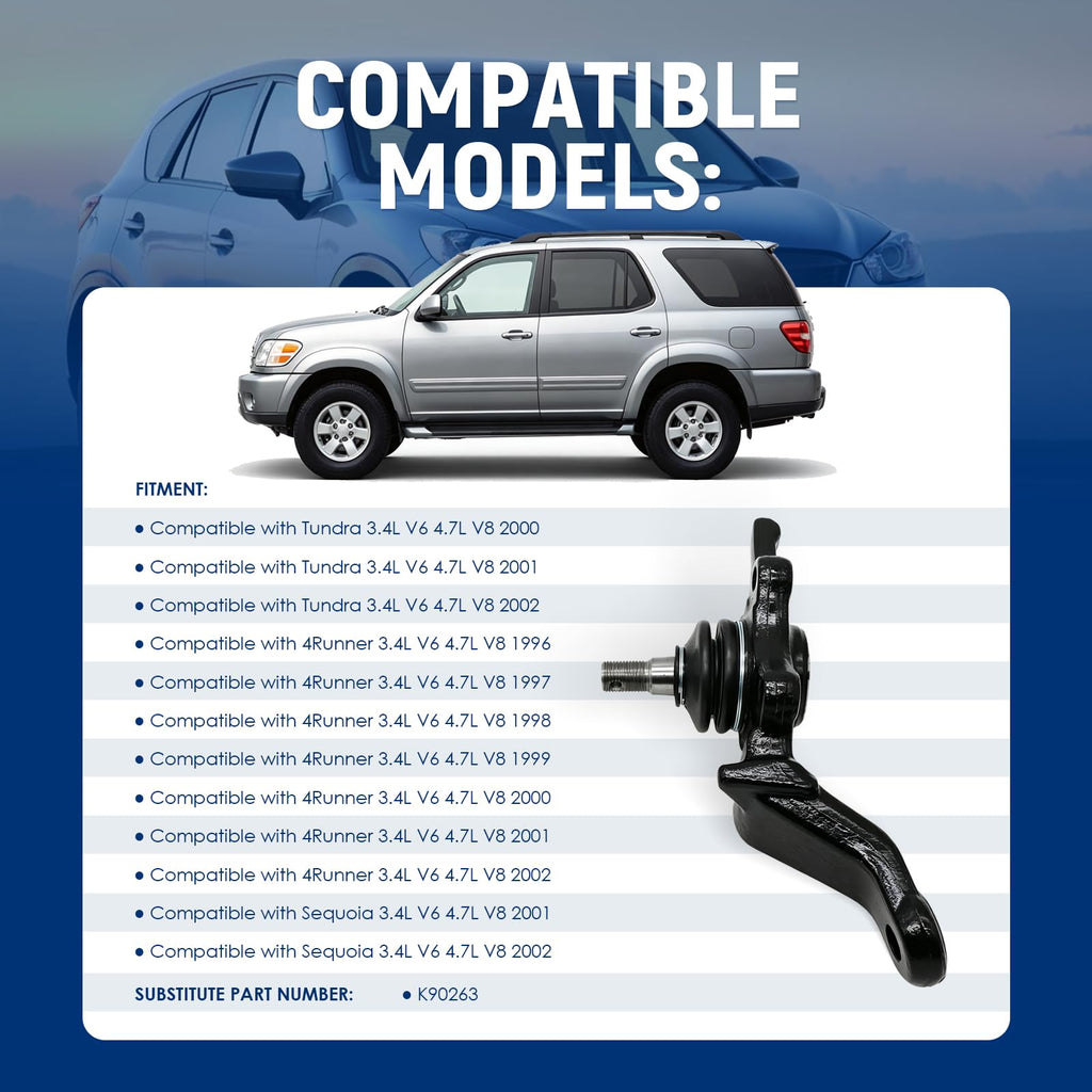 Globclufix Front Right Lower Ball Joint Compatible with Tundra 2000-2002
