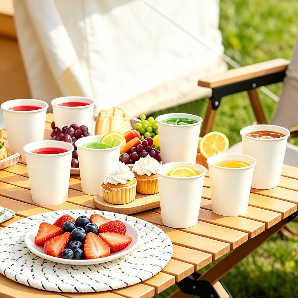 6 oz Paper Cups 600 Pack Disposable Small White Drinking Cups