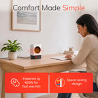 6" MyHeat Mini Ceramic Space Heater with Easy Controls - White - 201