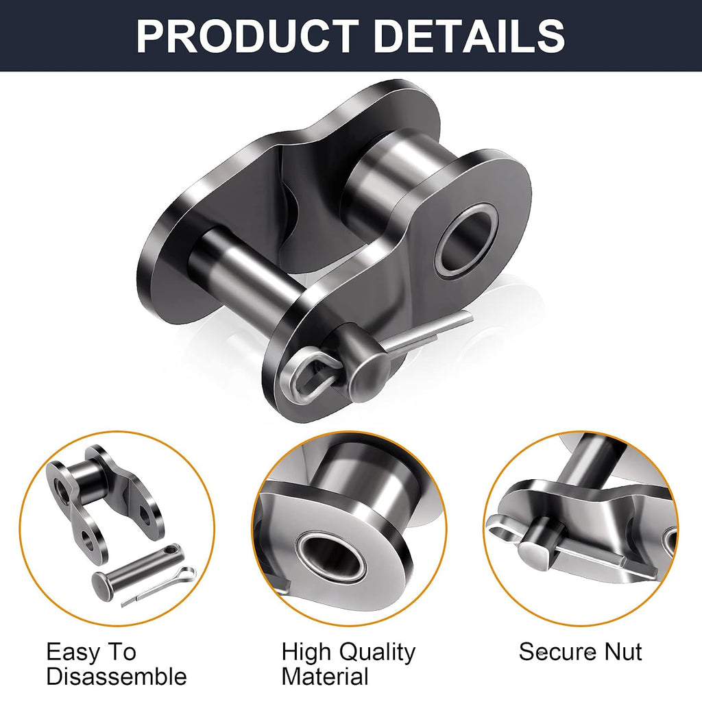 OIIKI Roller Chain Offset Link #40, 8-Pack