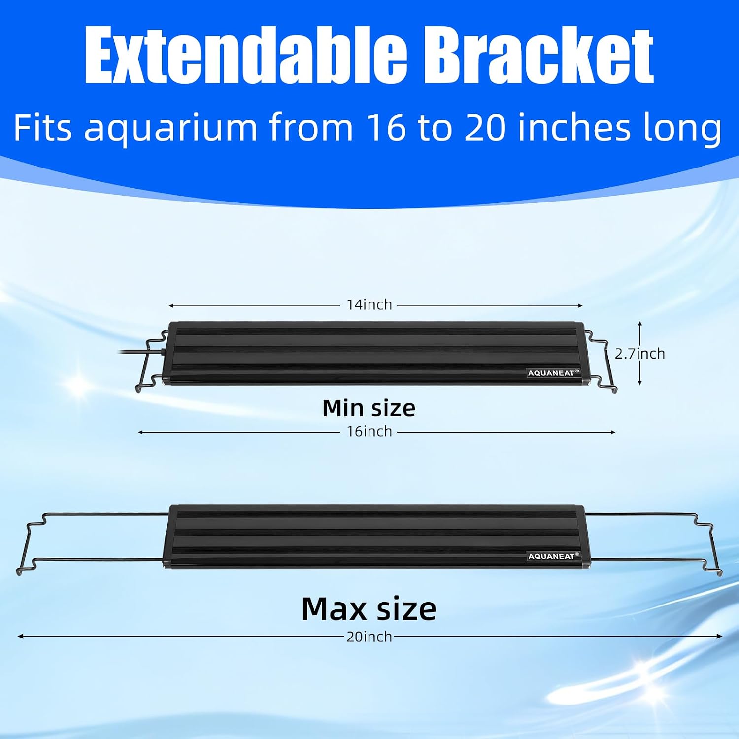 LED Aquarium Light Full Spectrum for 16 Inch to 20 Inch Fish Tank Light Fresh Water