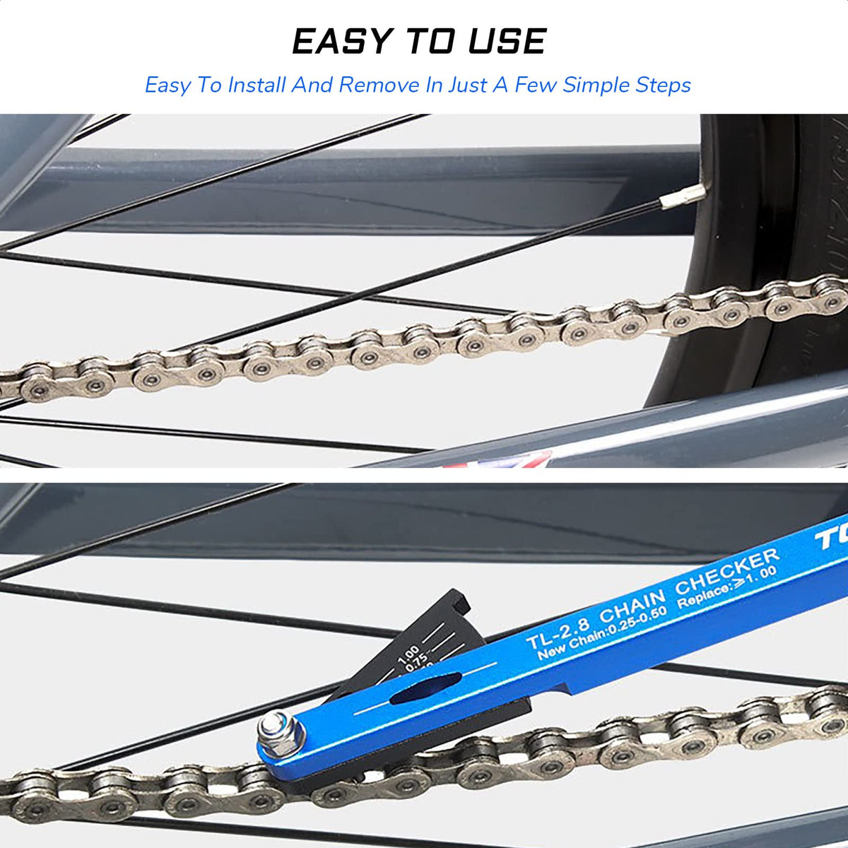 Bike Chain Checker Tool for All Bike Chains