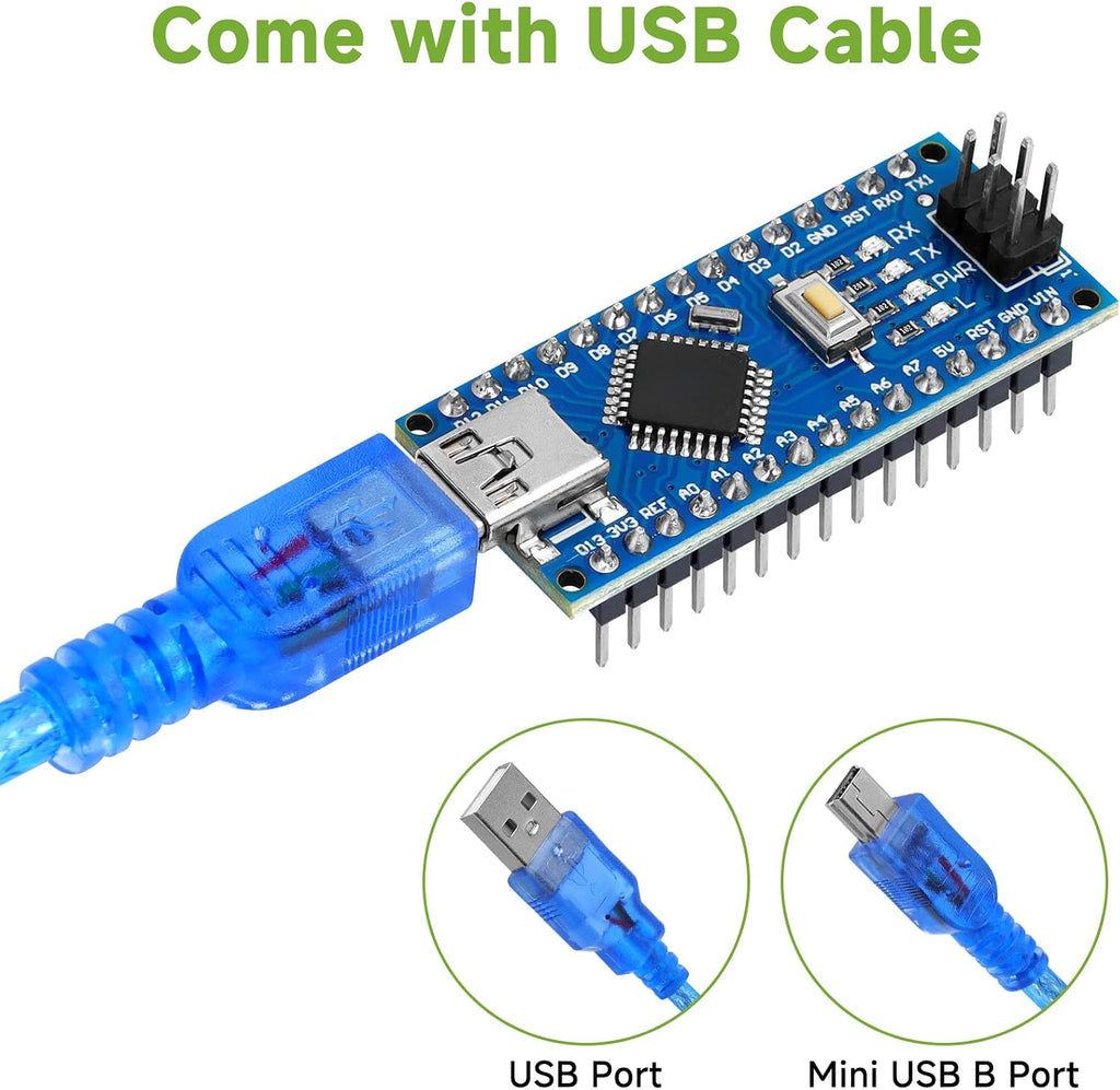 MakerFocus Nano V3.0 Board ATmega328P MCU CH340 USB-UART Chip