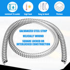 Yaocom 1 Inch Metal Flexible Conduit 50 ft, Galvanized Reduced Wall