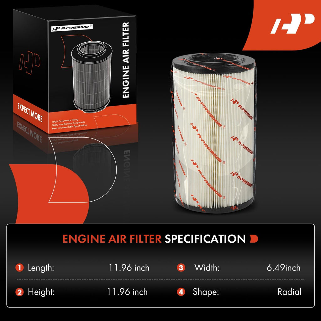 A-Premium Engine Air Filter Compatible with Ram
