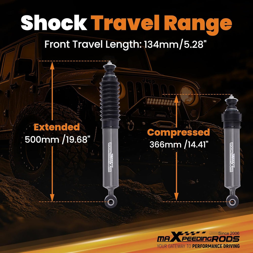maXpeedingrods 0-4" Front Shock for Silverado/Sierra 2500 3500 HD 2001-2010