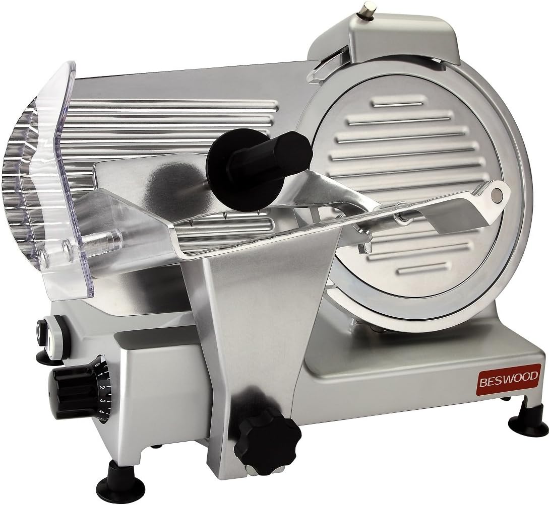 10" Electric Deli Meat Slicer, Cheese Food Slicer with Premium Chromium-plated Steel Blade