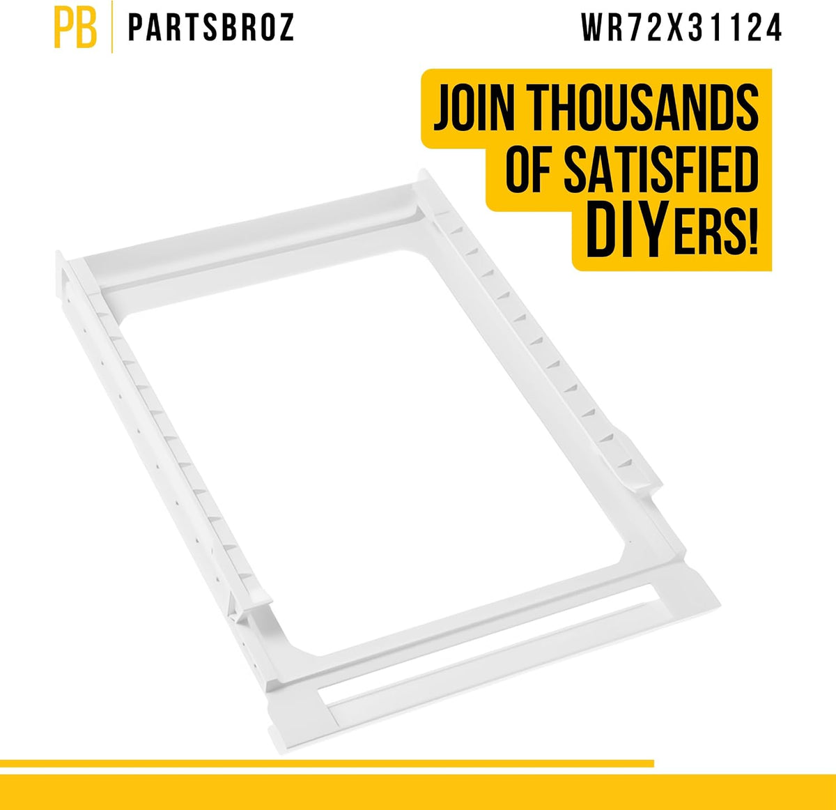 Refrigerator Snack Pan Rail for General Electric GE GTS22KMNCRES