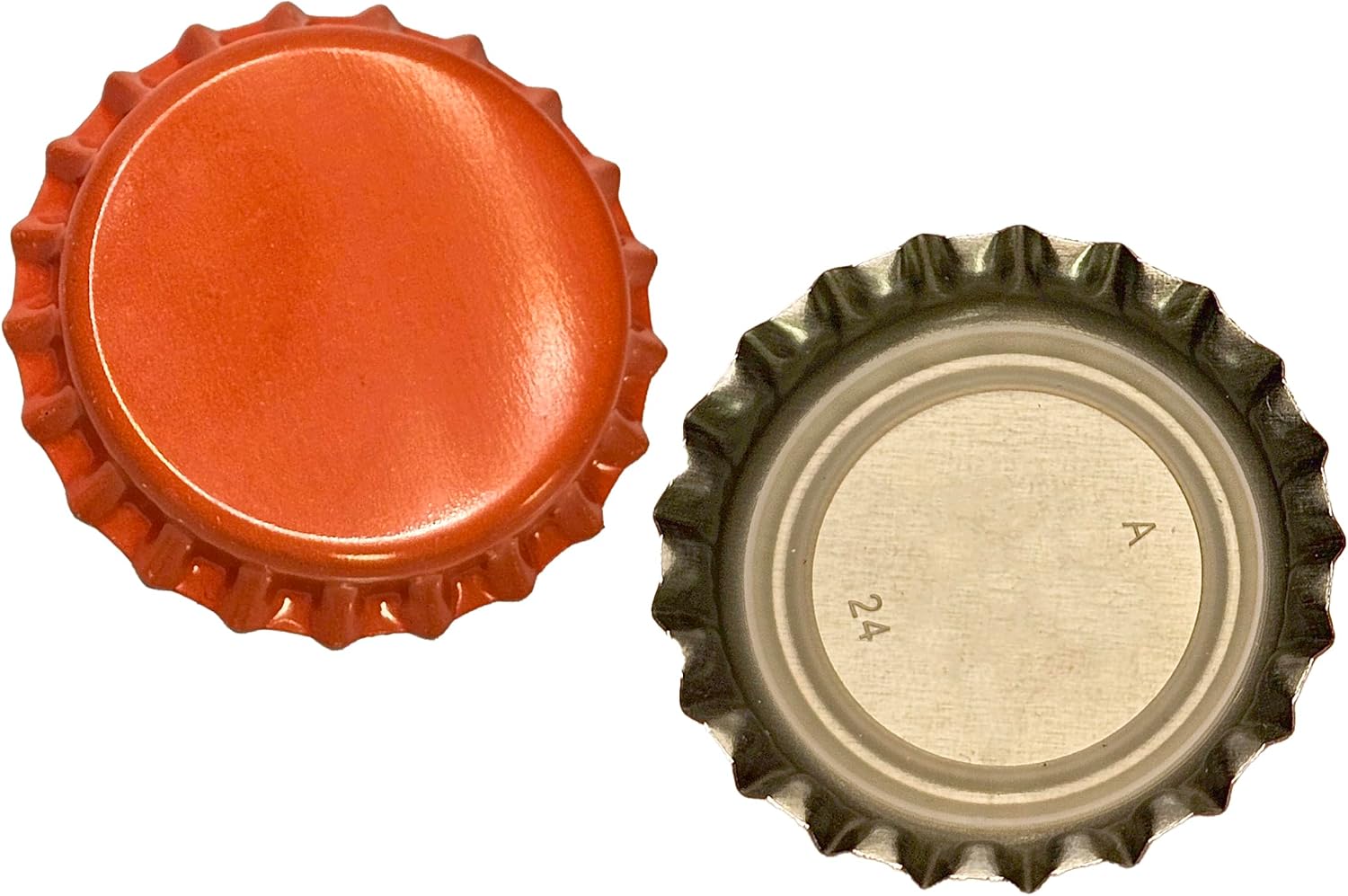 144 Oxygen Absorbing Beer Bottle Caps | 26mm Pry-Off Orange Standard Homebrew Bottle Tops for Glass Bottles |