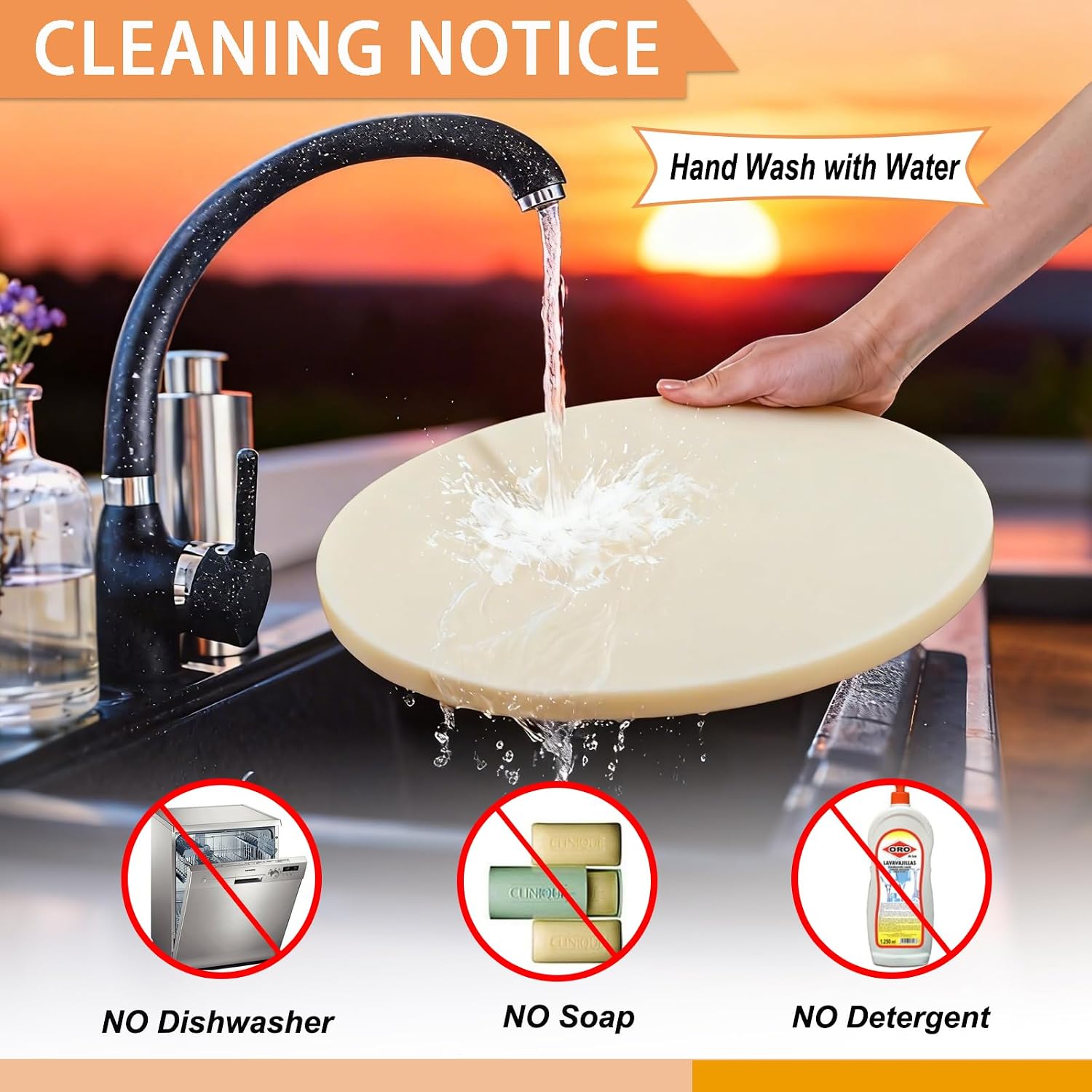 16" Round Pizza Stone, Large Cordierite Bread Baking Stone for Oven, Grill