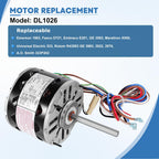 DL1026 Direct Drive Blower Motor 1/4 HP 115V, 1075 RPM 3-Speed