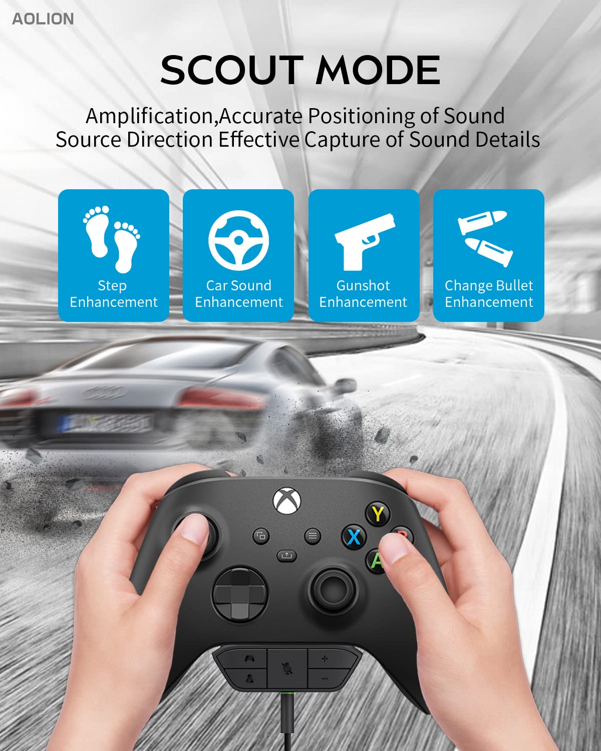 Stereo Headset Adapter for Xbox One/One S/X/Elite 1/Elite 2/Series S/X Controller - Audio Mic Headphone Adapter with