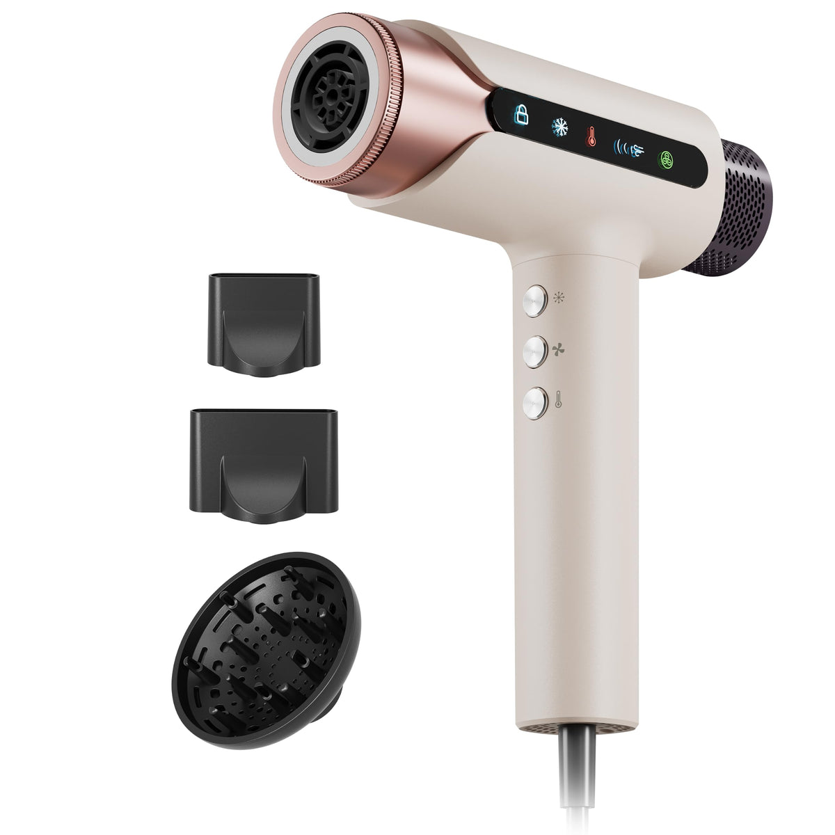 Pro Hair Dryer, High-Speed Ionic Blow Dryer with Diffuser, 1875W